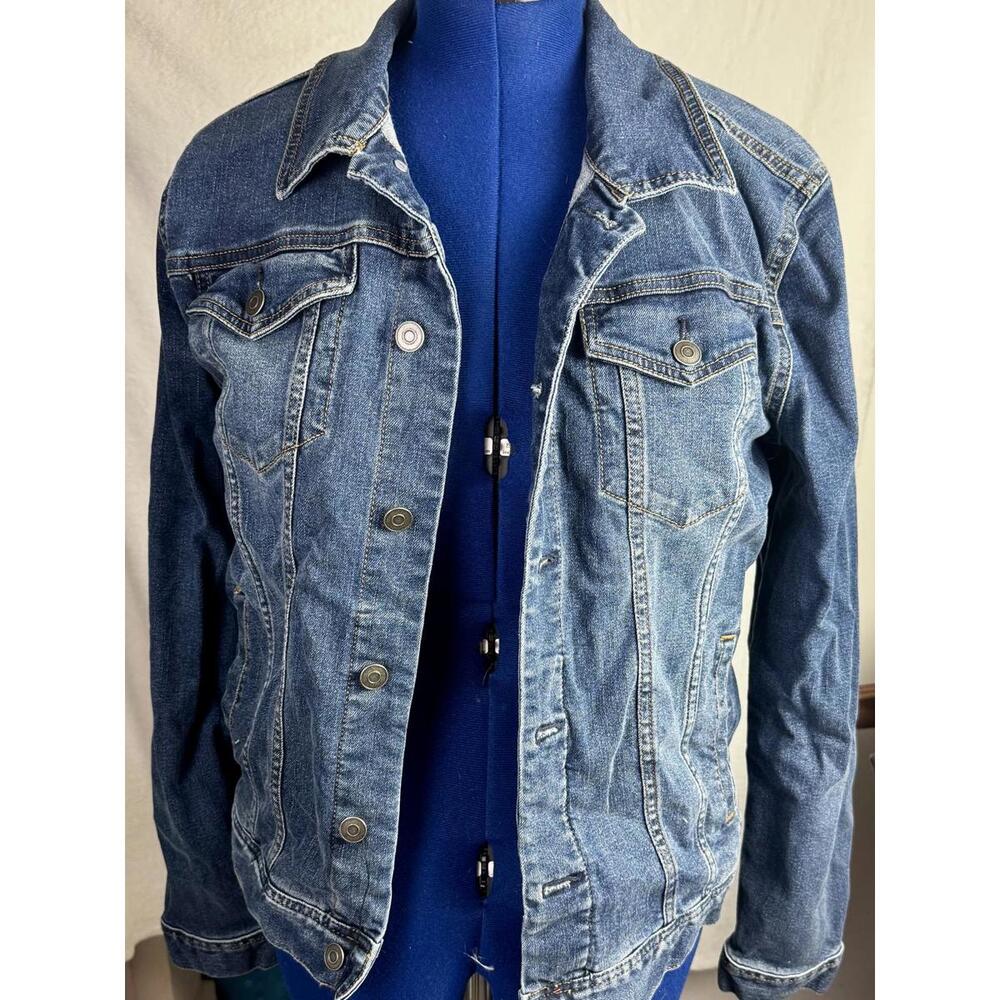two face threads changeable patch denim jacket bi… - image 3